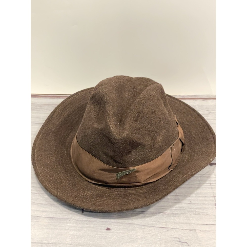 Vintage Indiana Jones Fedora Hat Brown Wool Official Licensed USA Large 7 1/4